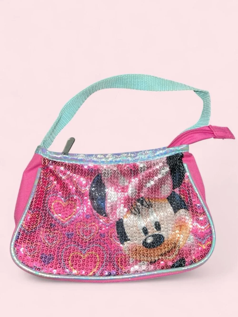 Pink Sequin Minnie Mouse Kids Shoulder Bag